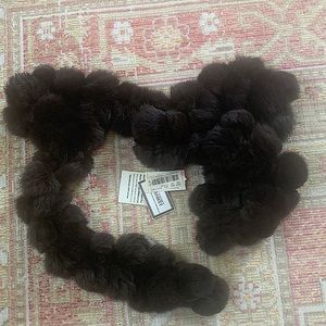 Rabbit Fur Scarf, Chocolate Brown, approx. 68 inches, new w tags